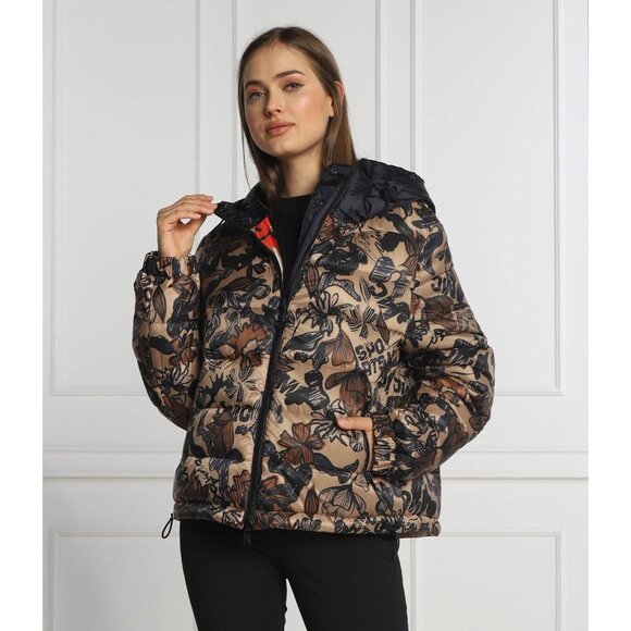 MARC CAIN SPORT TS 12.07 W11 Reversible Floral Camo Printed Puffer Coat, Size S - Picture 4 of 15